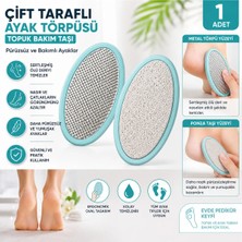 Vi Caro 1 Adet Çift Taraflı Ayak Törpüsü Topuk Nasır Temizleyici Ponza Taşı Pedikür Bakım Aparatı