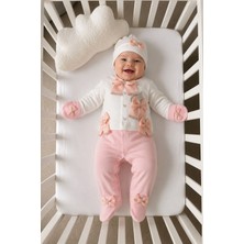 Waffle Baby Bebek Tulum Takımı 3 Parça Yenidoğan Şapkalı Eldivenli Erkek Kız Bebek Hastane Çıkışı Seti