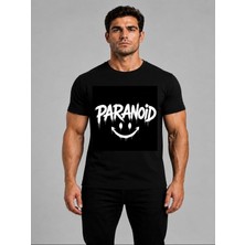 Umut Collection Carismatisort Erkek Paranoid Sloganlı T-Shirt