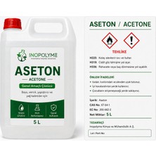 Inopolyme Saf Aseton 5 Litre Endüstriyel ve Teknik Kullanım Için