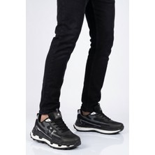 Mc Jamper Siyah-Beyaz Ortopedik Erkek Spor Ayakkabı 2493 M