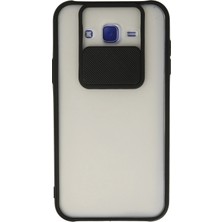 Flzdgnkr Newface  Galaxy J7 Kılıf Palm Buzlu Kamera Sürgülü Silikon - Siyah