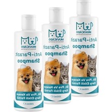 Die Grup Kedi ve Köpekler Için Bit Pire Parazit Şampuanı ve Damla Seti