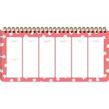 Die Grup 13X27 Ebatında Haftalık Spiralli Planner - Minik Papatya