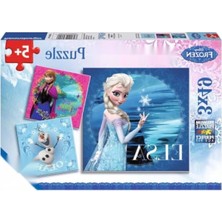 Die Grup Disney Frozen Temalı Puzzle - 3X49 Parça