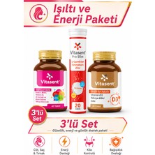 Vitasent Işıltı ve Enerji Paketi - Biotin Keratin - Bromelain - L Karnitin ve D3 Cilt Bakım