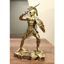 Antioch Art and Design Truva Savaşçısı Hector Biblo 24 cm Özel Tasarım Dekoratif Heykel Ev ve Ofis Dekoru Hediyelik