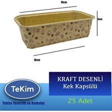 Empressco Kraft Desenli Muffin Kek Kapsülü Baton, 25 Adet, Dayanıklı ve Şık Tasarım