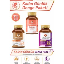 Vitasent 3'lü Kadın Günlük Denge Paketi – Balance Desteği + Vitamin D3 1000 Iu + Magcomplex 4