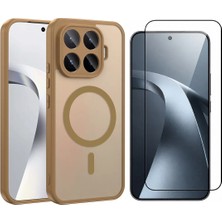 Vendas Xiaomi 17T Pro Kılıf M-safe Şarj Özellikli Zore Babet Kapak + Cam Ekran Koruyucu