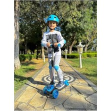Die Grup 3 Tekerlekli Işıklı Scooter, Mavi Renkli ve Eğlenceli Tasarım