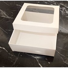 Empressco 19X19X7 Beyaz Asetat Kapaqlı Kutu, 25 Adet, Şık ve Kullanışlı Seçenek