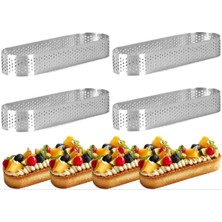 Empressco Oval Tart Kalıbı 4’lü Set, 12X4CM, Derinlik 2cm, Kullanışlı ve Şık Tasarım