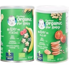 Belirtilmemiş Gerber Organik Pirinçli, Buğdaylı, Muzlu Ahududulu Bebek Atıştırmalığı 35 G x 5 Gerber Organi
