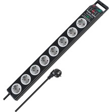 Belirtilmemiş Brennenstuhl Super-Solid Surge Protection 13.500 A 8li Priz Siyah