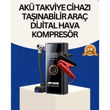 Dinç Store 44 Taşınabilir Akü Takviye ve Akıllı Lastik Şişirme Pompası