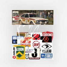 Baprile Hayali Şampiyona Ralli Sponsor Çıkartmaları 24 Adet Suya Dayanıklı Laptop Termos Telefon Etiket Seti