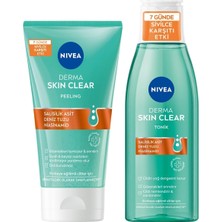 Belirtilmemiş Nivea Derma Skin Clear Sivilce Karşıtı Yüz Temizleyici Peeling 150 ml X2 + Nivea Derma Skin Clear S