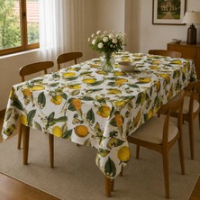 Freyja Home Su Geçirmez Duck Masa Örtüsü - 120X180 cm | Limon