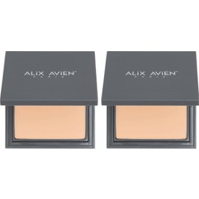 Belirtilmemiş Alix Avien Kompakt Pudra - 12 Saate Kadar Kalıcılık - Soğuk Cilt Alt Tonu - Compact Powder 02 True