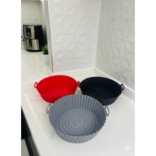 Empressco Yıkanabilir Silikon Airfryer Kalıbı 3'lü Set, Pratik ve Sağlıklı Pişirme