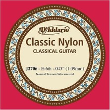 Belirtilmemiş D'addario J2706 Klasik Gitar Tek Teli, Nylon, Normal Tension
