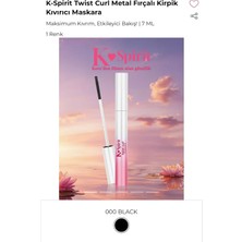 Belirtilmemiş K-Spirit Twist Curl Metal Fırçalı Kirpik Kıvırıcı Maskara Siyah