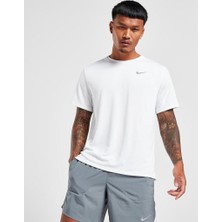 Nike Dri-Fit Miler Erkek Beyaz T-Shirt