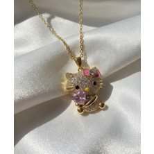 Hello Kitty Kalpli Kolye Altın Renk