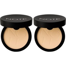 Belirtilmemiş Note Luminous Silk Compact Powder 02 Beige Mat Bitişli Toz Yüz Pudrası Beige (2 Pak