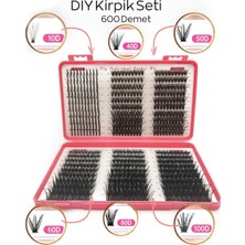 Belirtilmemiş Ruby Face Diy Kirpik (Temu Kirpik) 600 Hazır Demet Kirpik - 10D-100D Yoğunluk Seçeneği Ile