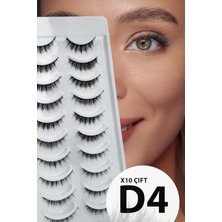 Belirtilmemiş Ruby Face Doğal Görünümlü Ipek Bütün 10LU Takma Kirpik Seti- 10 Çift Gerçek Takma Kirpik- Model: D4