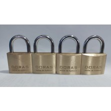 Doras Kilit Ersa Doras 40 Mm 4 lü Sarı Pas Sistem Asma Kilit