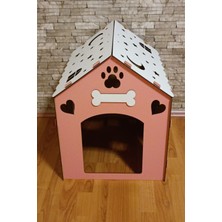 Empressco Küçük Irk Iç Mekan Köpek Evi, Pembe Beyaz Renk, Konforlu ve Şık Tasarım