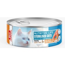Belirtilmemiş Bio Petactive Nutritive Life Kısırlaştırılmış Kediler Için Somon Etli Ezme (24 x 80 Gr)