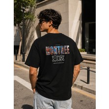 Montree Erkek Oversize Baskılı %100 Pamuk T-Shirt