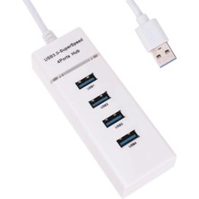 Belirtilmemiş Coverzone USB Çoklayıcı 4ın1 USB 3.0 4 Port Çoğaltıcı Hub 5gpbs Hızlı Aktarım 30CM Kablo Pc Bilgisa
