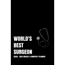 Belirtilmemiş World's Best Surgeon Planner: 2-Year 2020 - 2021 Black Productivity Journal Daily / Weekly Monthly