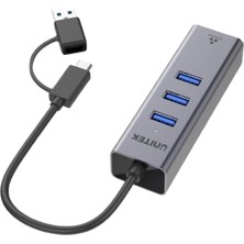 Belirtilmemiş Unitek 4-In-1 Ethernet Hub (Y-3088B)