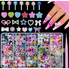 Belirtilmemiş Fontenay 15 Farklı Çeşit 3D Tırnak Süsleri Tırnak Charm Nail Charms Nail Objeleri Tırnak Süs Ço