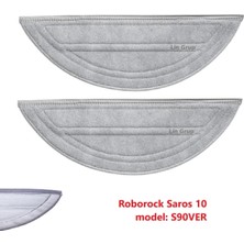 Belirtilmemiş Saros 10 Model S90VER Uyumlu Robot Süpürge Mop Paspas, 2 Adet, Gri