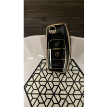 Keyron Ford Focus,fiesta,mondeo,cmax,courier Nano Yüksek Kalite Kumanda Kılıfı 3 Buton Siyah Gold