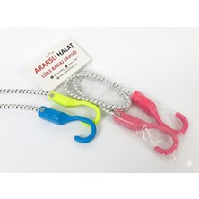 Belirtilmemiş Akarsu Halat Lüks Bagaj Lastiği 80 cm - Yüksek Mukavemetli Elastik Gergi Kordonu, Plastik Korumalı