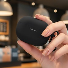 Caseonn Xiaomi Redmi Buds 8 Kılıf Askı Aparatlı Mat Silikon Siyah