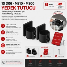 Memania Co 2 Adet 70MAI 1s D06 / M300 / M310 Araç Kamerası Için Vidalı Yedek Tutucu Aparat (1 Adet 3m Vhb Bant +1 Adet M3 Vida)