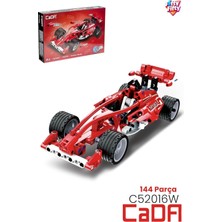 Belirtilmemiş Cada Çek Bırak F1 Yarış Arabası 144 Parça Araba Yapım Seti Blok Araba -FFC52016W-144P