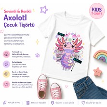 Tişört Kodu Sevimli Axolotl Çocuk Tişörtü