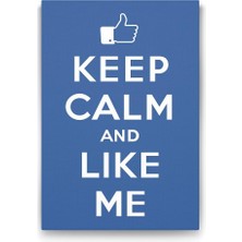 Belirtilmemiş Keep Calm And Like Me Tablosu - 100X140CM
