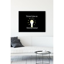 Belirtilmemiş Postermanya (PSTER12560) Girişimci Gibi Düşün Girişimcilik Çerçeveli Tablo (40X50CM)