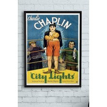 Belirtilmemiş Postermanya (PSTER13744) City Lights-Şehir Işıkları Film Afişi Çerçeveli Tablo 4 (40X50CM)